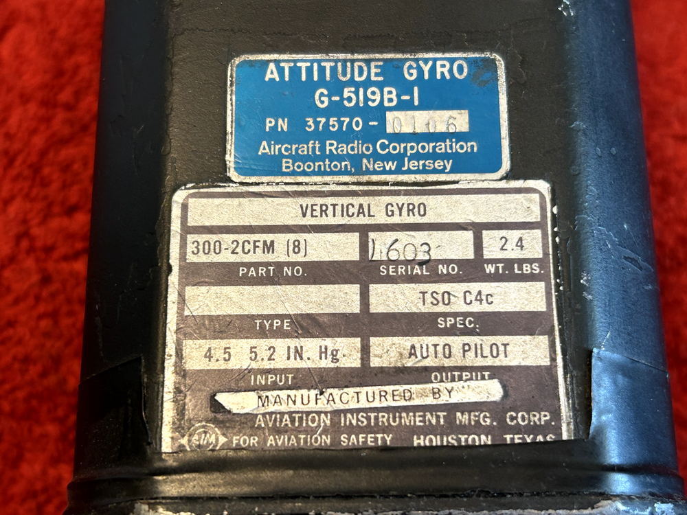 AIM 300-2CFM (8) AUTO PILOT VERTICAL GYRO ADI