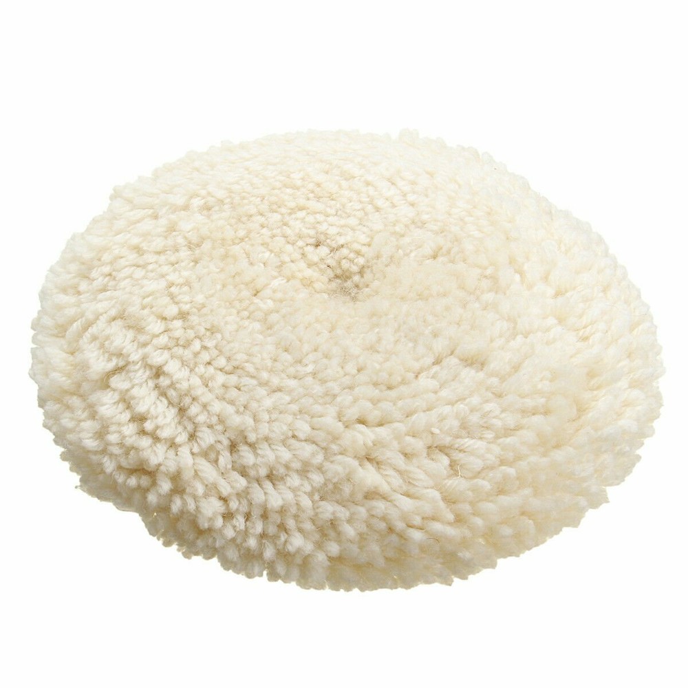 7.5" Wool Buffing Pad Starter Kit for Compound Cutting & Polishing - Hook & Loop