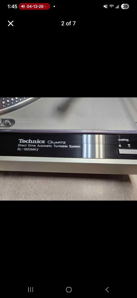 Technics SL-1600MK2 Automatic Turntable READ