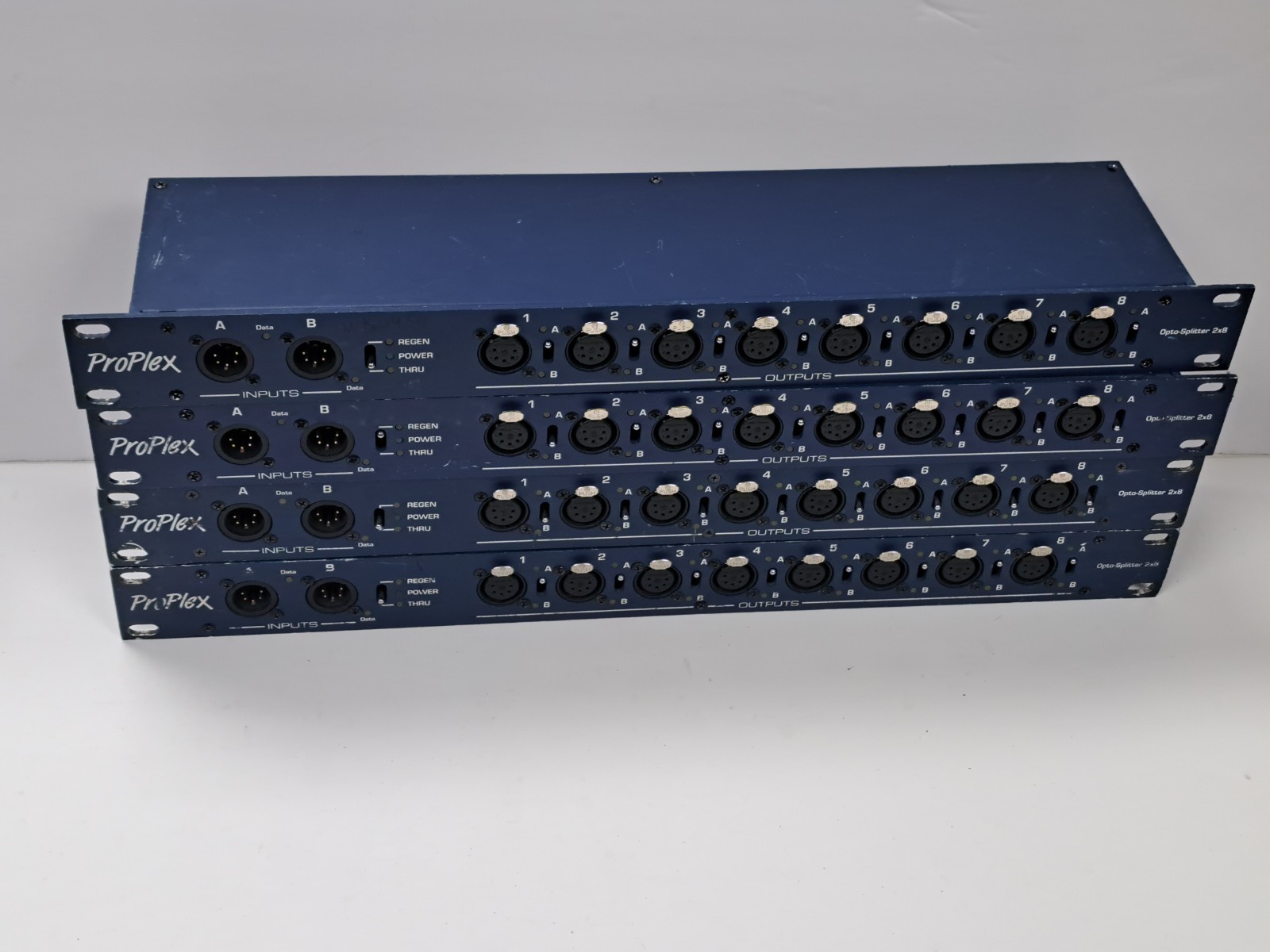 TMB ProPlex PPDDS285 DMX512 Opto-Splitter 2x8 2x 5-Pin XLR In 8x Out Rackmount