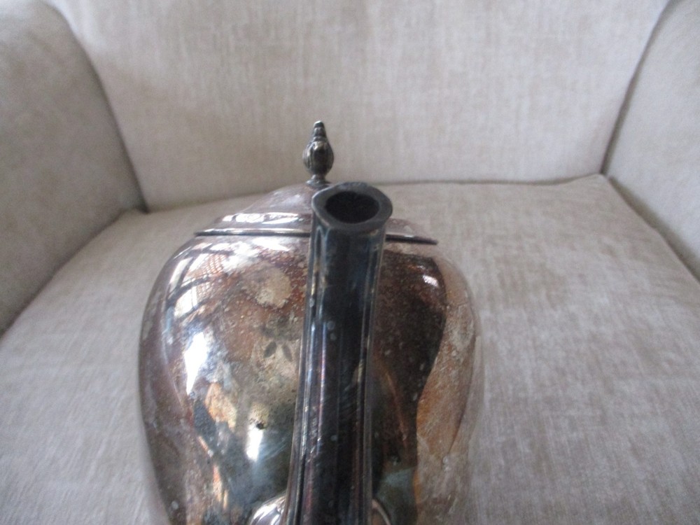 Vintage Tarnished Silver Plate Tea Pot Home Decorators Inc