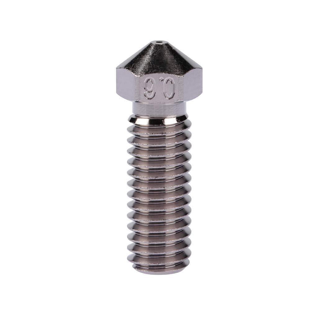 Long M6 Thread Plated Copper Nozzle 0.6 Nonstick High Performance Compatible Wit