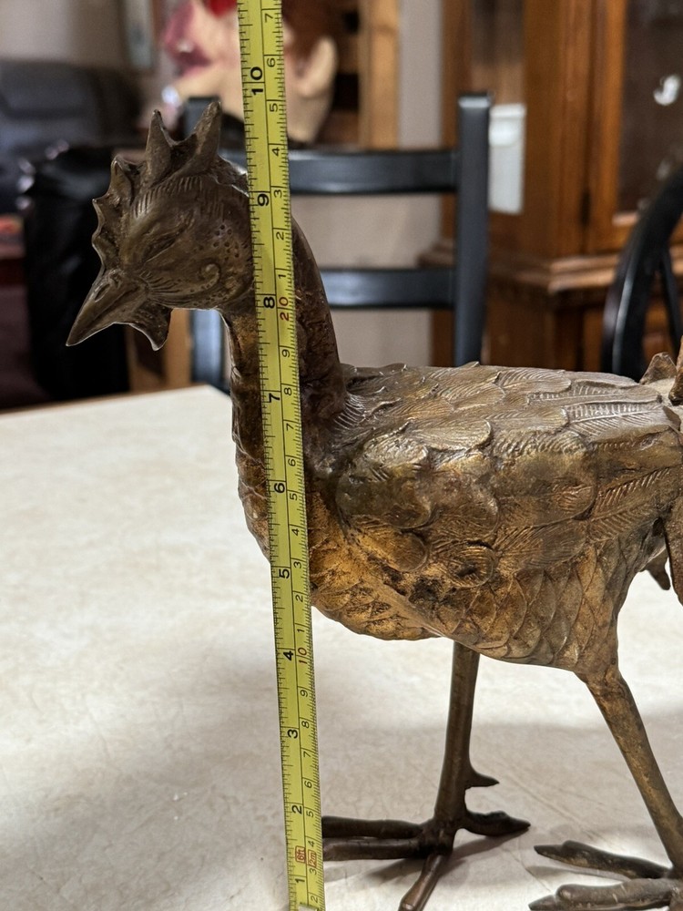 Vintage Chinese Solid Bronze Rooster