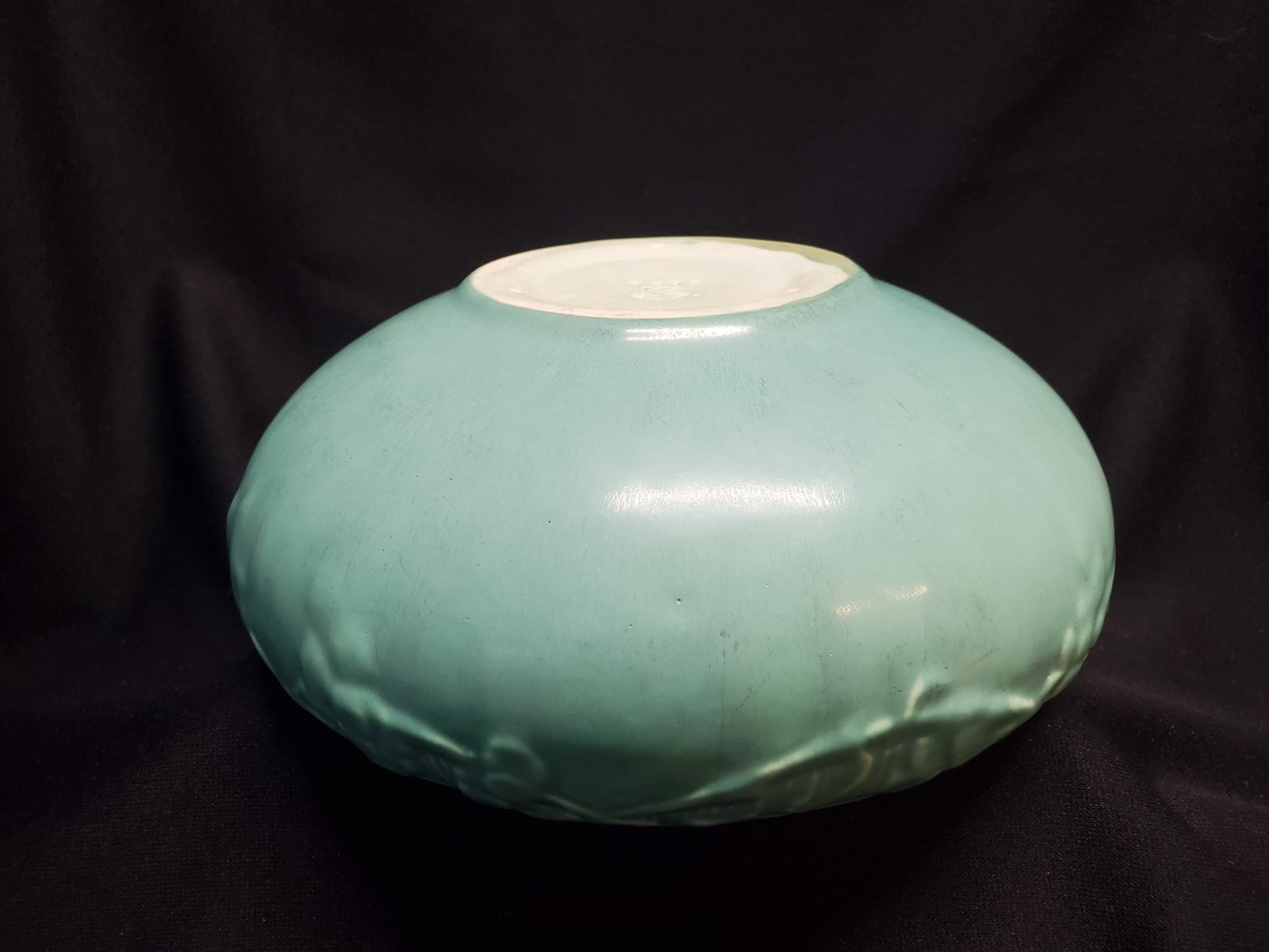 1921 Rookwood Pottery Large 9" Matte Mint Green Bowl Grape Vine