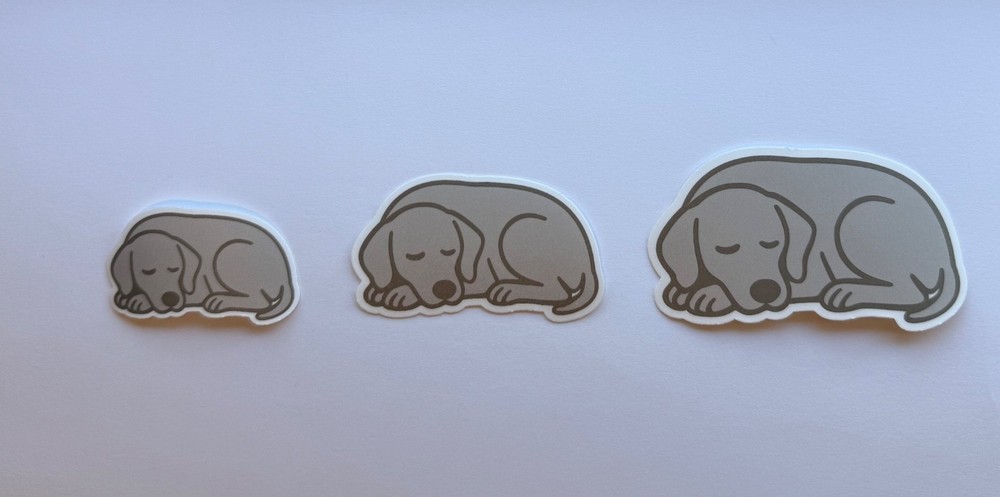 Weimaraner Sleeping Sticker