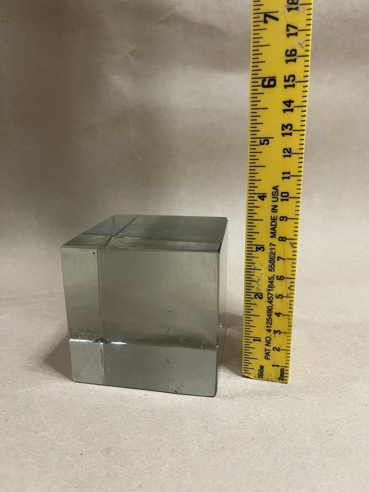 Solid Acrylic Display Cube 3x3x3 Polished Clear Jewelry Riser Bookcase Display