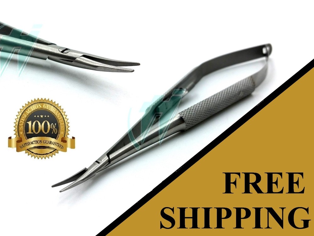 BARRAQUER CURVED N.H NEEDLE HOLDER WITHOUT LOCK  - 4"