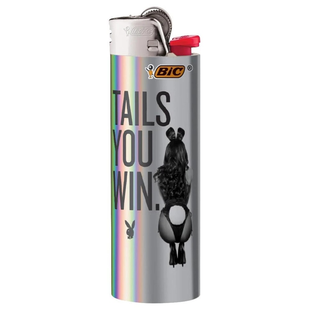 BIC Maxi Lighter - Holographic Playboy Design Regular Size (10 pack)