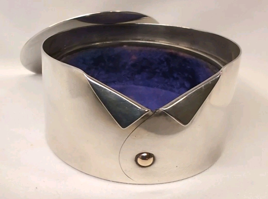 1920's Sterling Silver Cufflink & Button Trinket Box by Thomae & Son (Cartier)