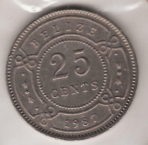 Belize 25 Cents 1987 (KM#36)