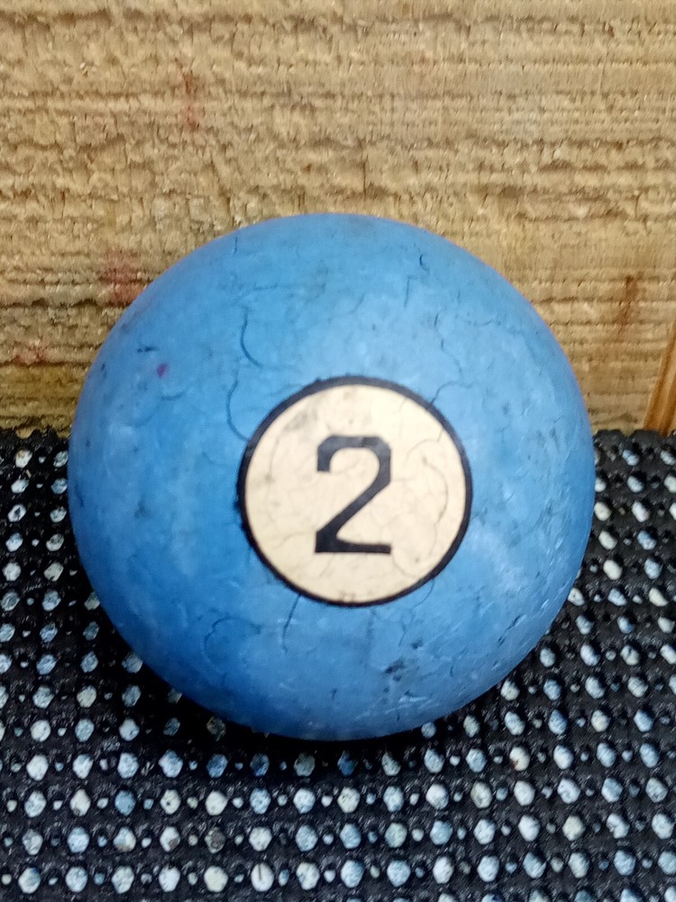 Vintage Clay #2 Solid Blue Pool Ball