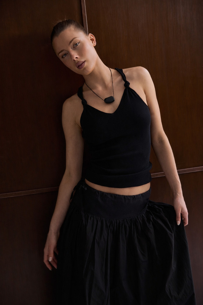 Pebble Necklace - Black