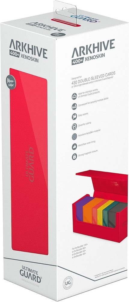 Ultimate Guard Arkhive 400+ XenoSkin Monocolor Red