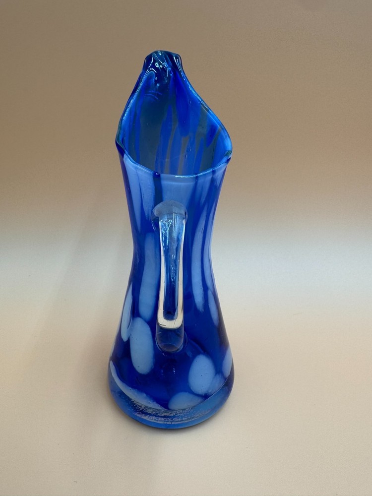 Mini pitcher blown glass, very solid, great weight, beautiful