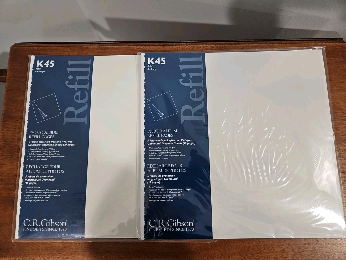 C R Gibson K45 Photo Album Refill 5 Pages Each Acid Free Unimount Magnetic Lot 2