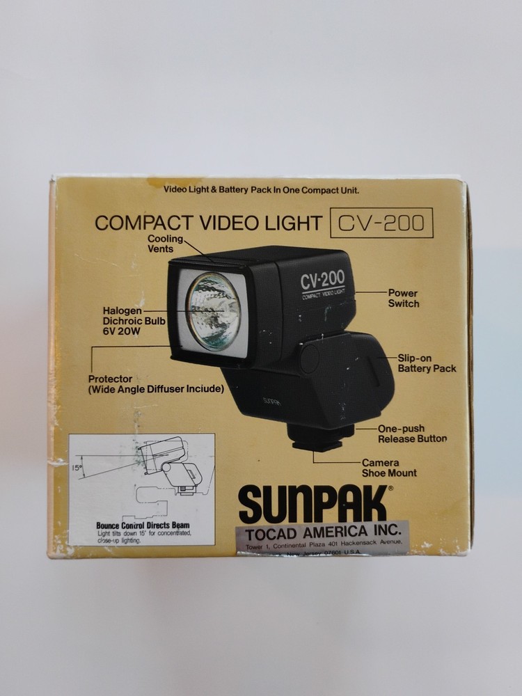 New Open Box Sunpak CV-200 Video Light