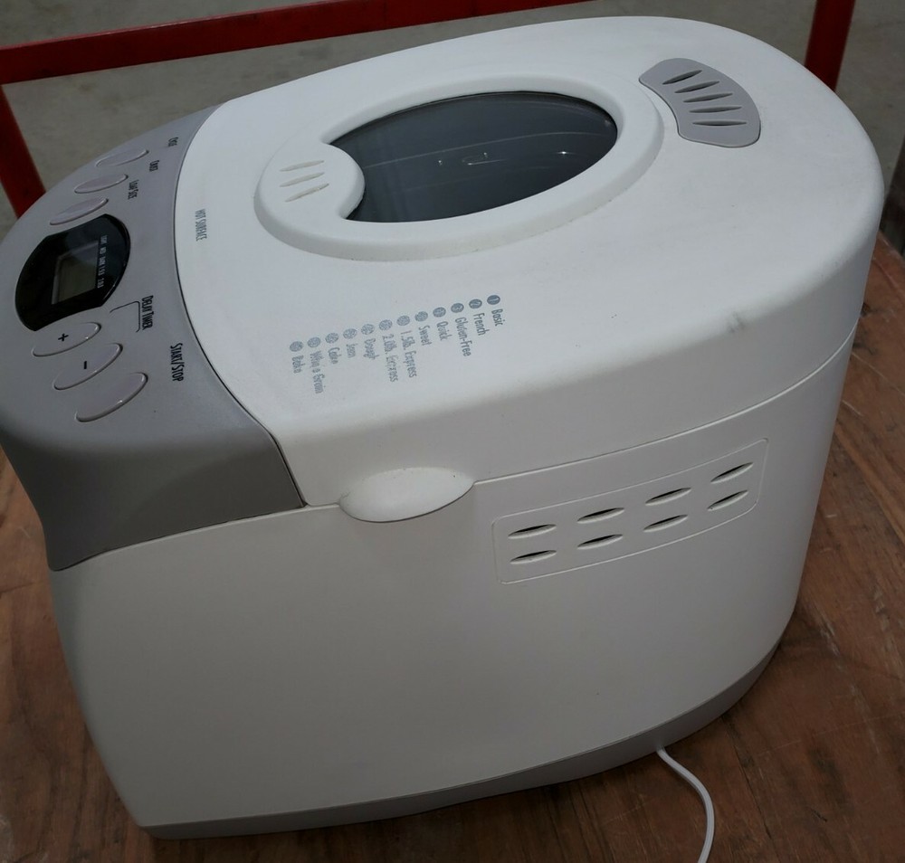 Hamilton Beach 29881 Type BM07 Digital Bread Machine, Bread Maker White - 2lbs