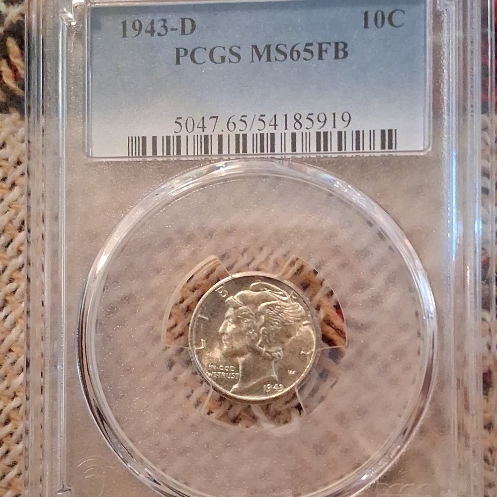 1943D Mercury Dime 10C PCGS MS65FB