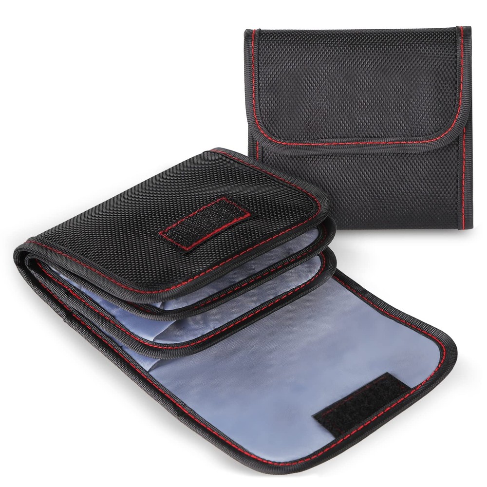 DomeStar Filter Case, 2PCS 3-Pocket Camera Lens Carry Case L, Premium