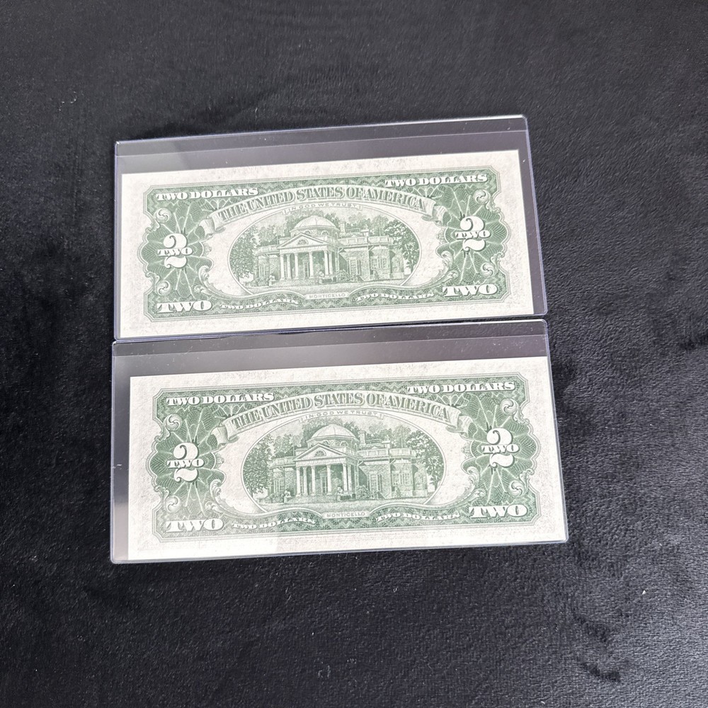 1963 -2 Consecutive- $2 Dollar Bill ( Yellow SEAL🔥)