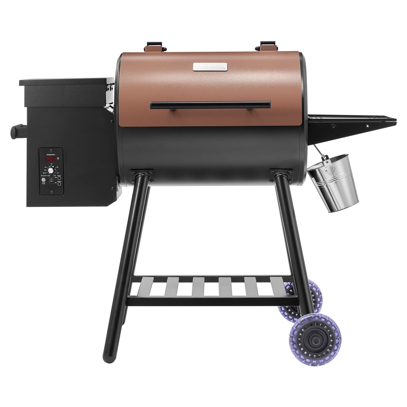 Wood Pellet Grill Smoker Outdoor Electric BBQ Grills 456 Sq.in Cook Area