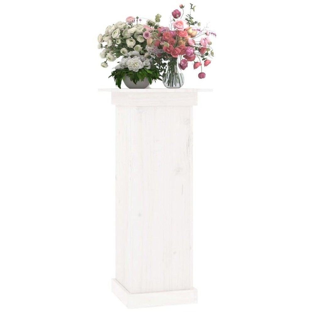 Flower Stand White Solid pine wood Medium Decorative Inlays