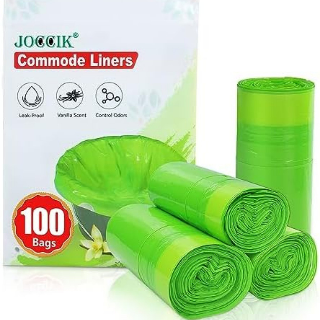 Commode Liners for Bedside Commode Vanilla Scented 100pcs Disposable Bags Univer