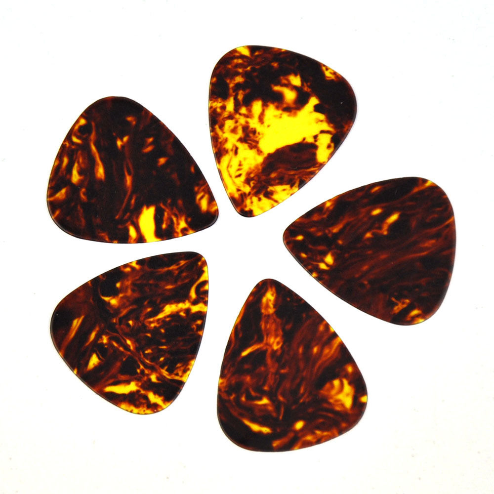 100pcs/lot Thin 0.46mm Celluloid Guitar Picks Plectrums Brown Turtle Tortoise