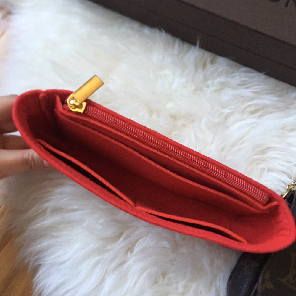 LV Favorite PM Red Felt Insert /Organizer/ Shaper/Protector- Ships Fast From US