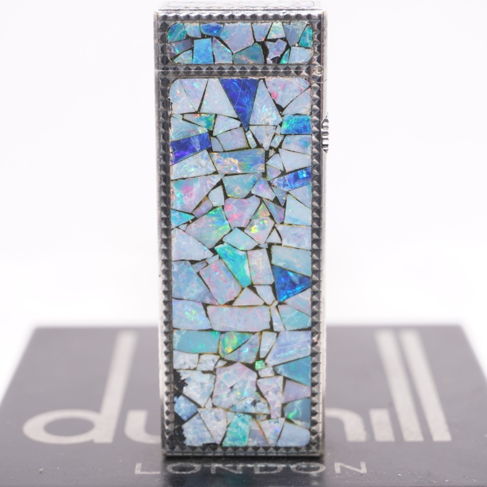 Dunhill Lighter Silver Hobnail Opal Pattern_Ultrasonically cleaned_Working
