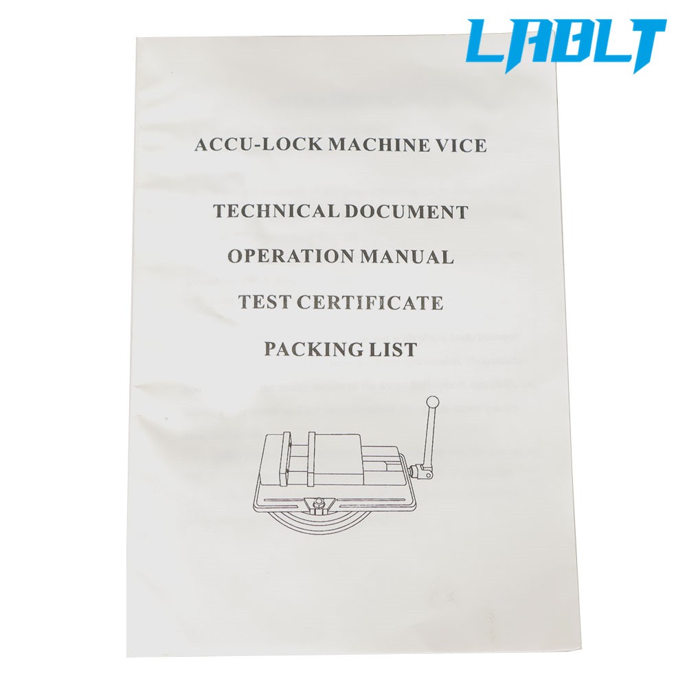 LABLT 4'' Lockdown Vise Precision CNC Milling Machine Bench Clamp Vice With Base