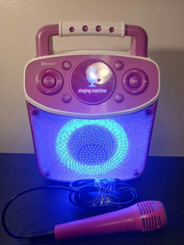 Singing Machine SML294P Karaoke Machine+ Microphone, Bluetooth, Echo, Voice Chan