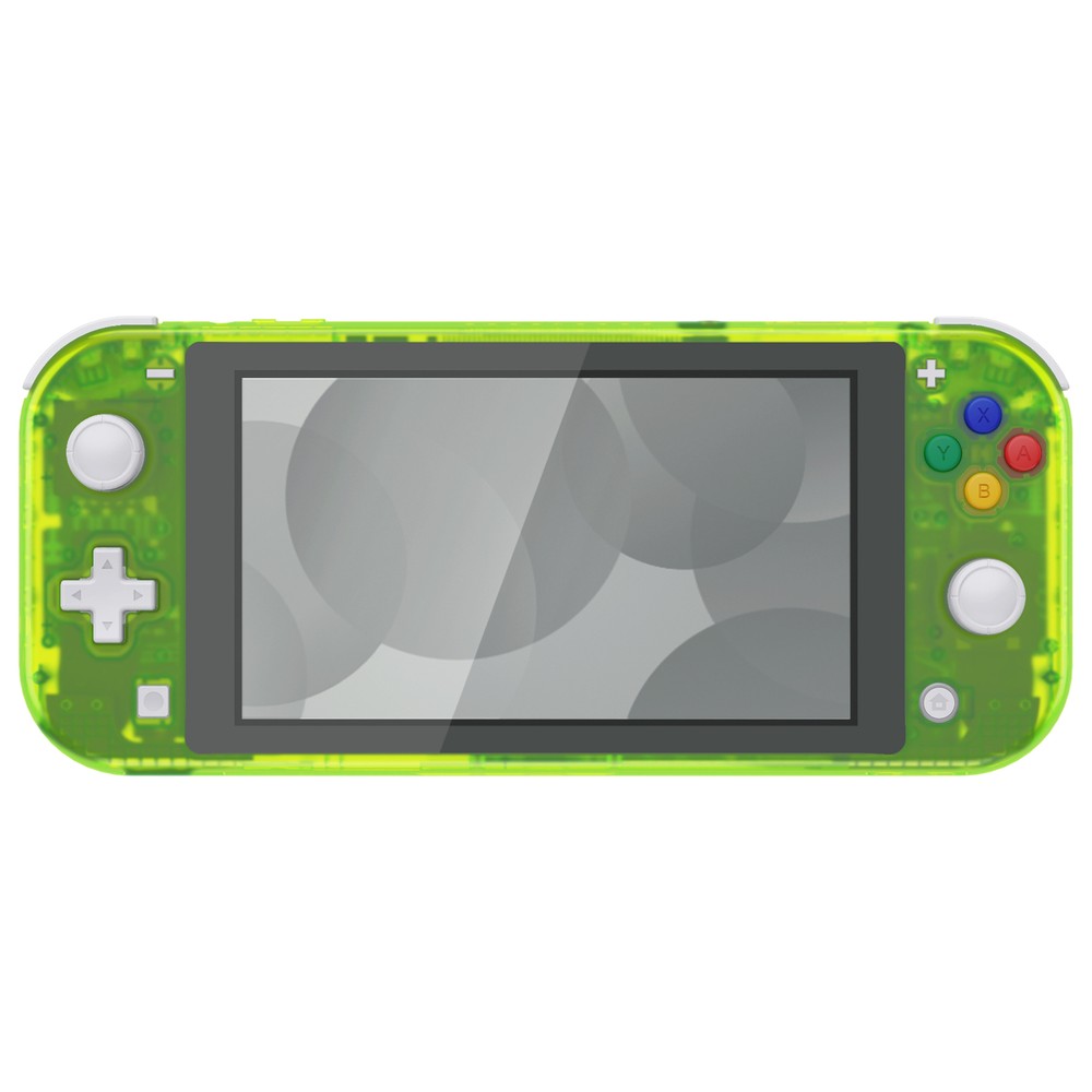 Clear Lime Green Custom Cover w/ Screen Shell Protector for Nintendo Switch Lite