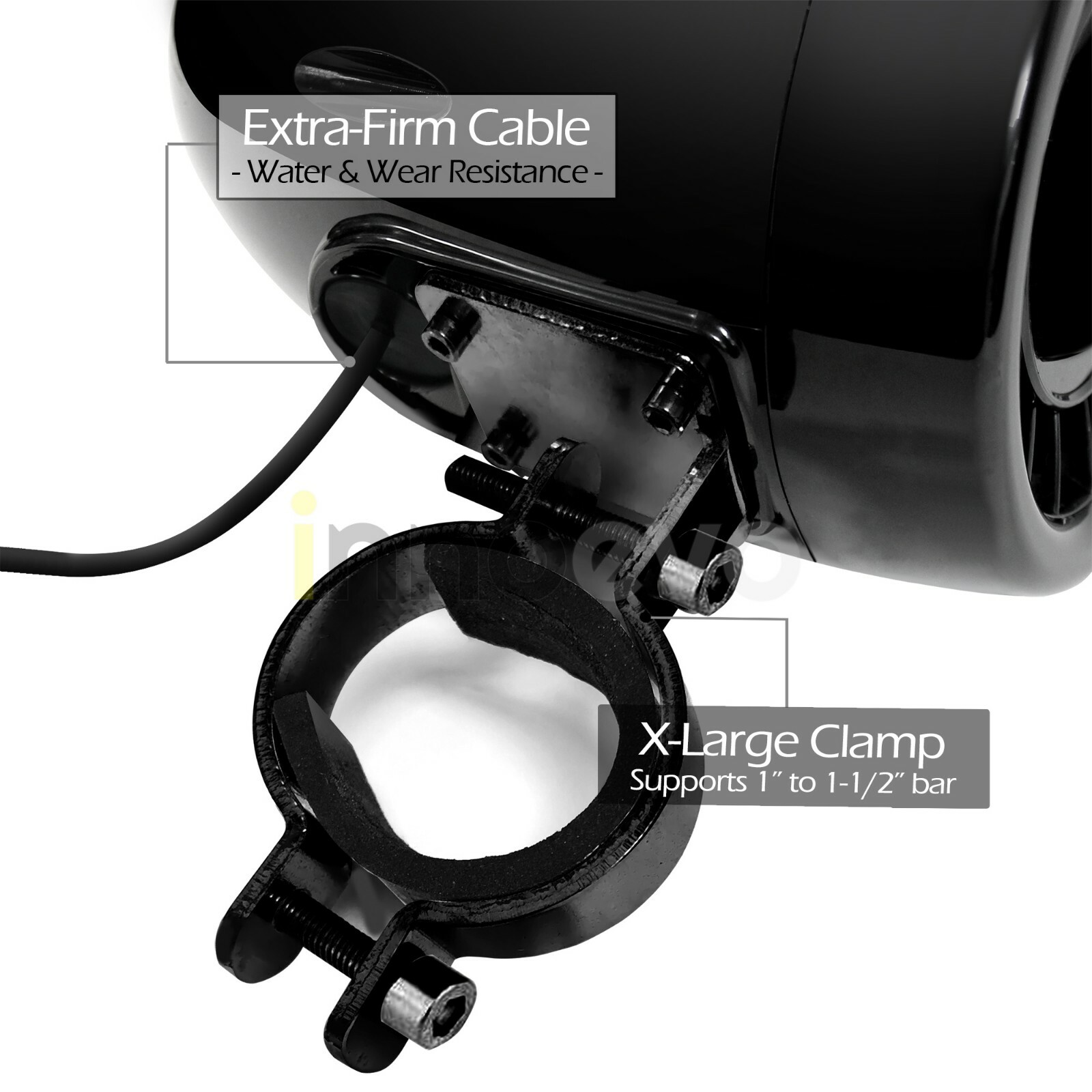 1000W Motorcycle Bluetooth 4 Speakers Stereo Audio System ATV UTV Can-Am Polaris