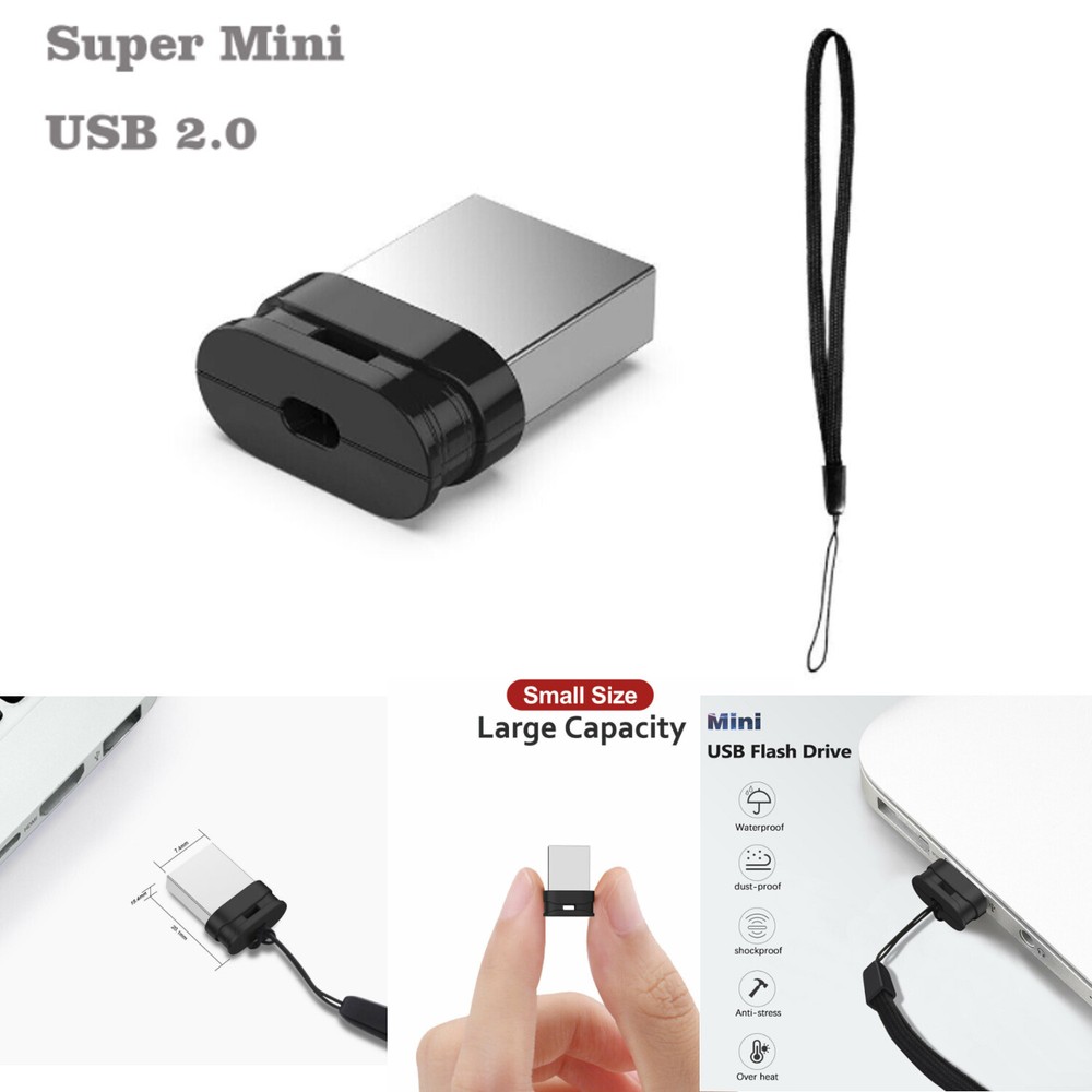 5x Mini 32GB USB Flash Drive File Data Thumb U Disk Memory Stick Pen For Laptop