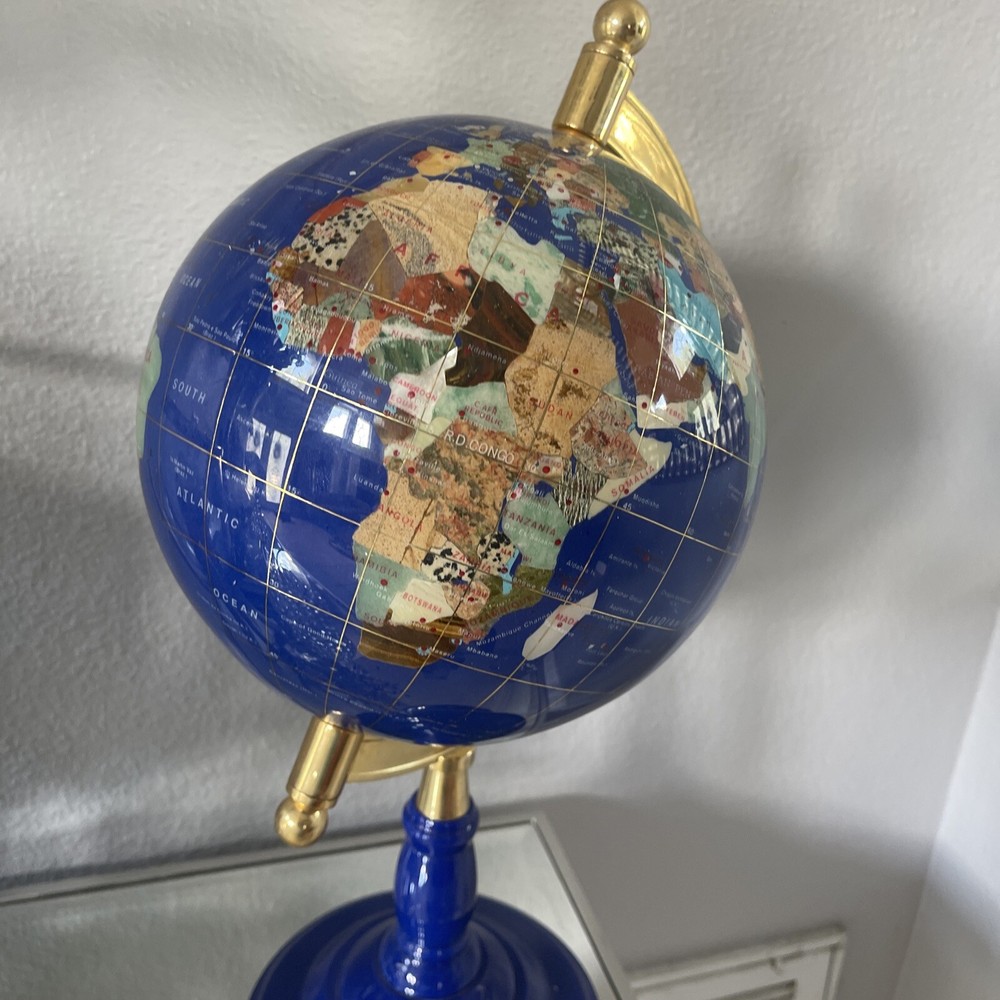 Stunning Lapis 18 Gemstone Globe Globe