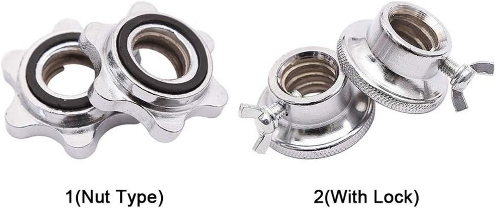 Cast Iron 2-Pack 0.91" Barbell Spin-Lock Collars for Ultimate Stability