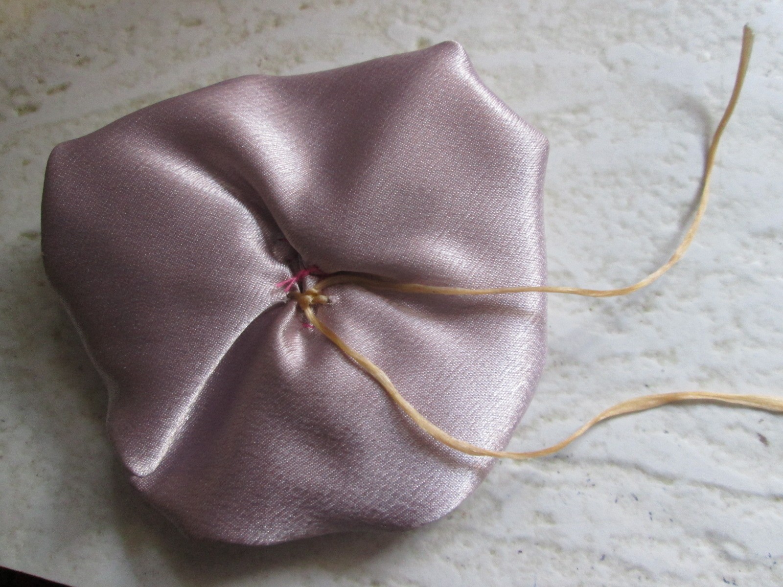 REENACTOR 18THC REV WAR COLONIAL HAT DRESS COCKADE PALE LILAC SATIN BRASS BUTTON