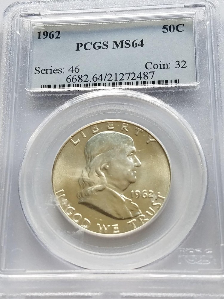 1962 Franklin Half Dollar | PCGS MS64 | Silver Half Dollar