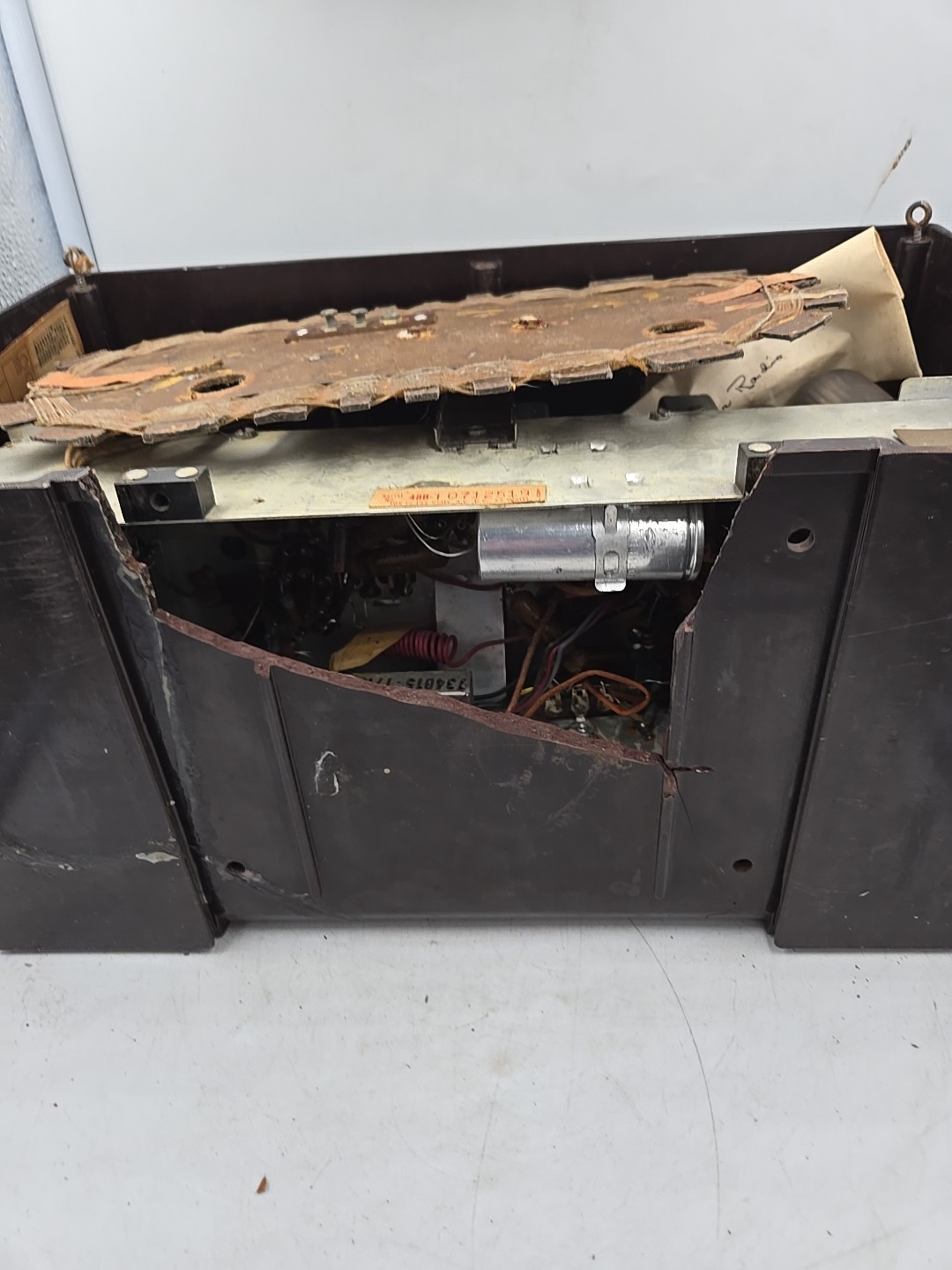 Vintage Emerson Fm Am Tube Radio Model 557 For Parts And Repair