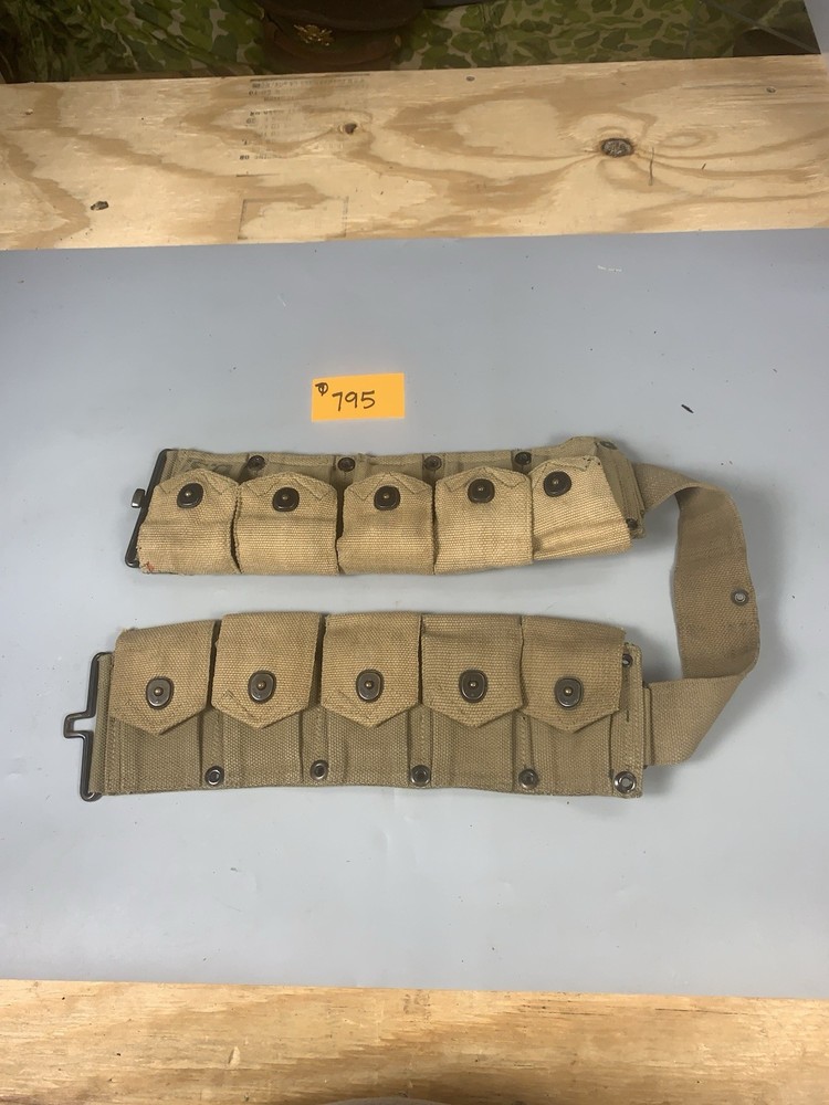WWIli US 03 Belt 1943 Dated with 5 clips O795