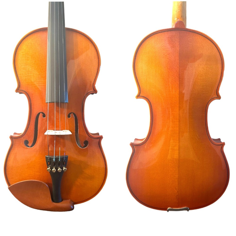 🎻 4/4  Solid Wood Beginner Violin Outfit – Spruce Top & Maple Back, Case & Bow
