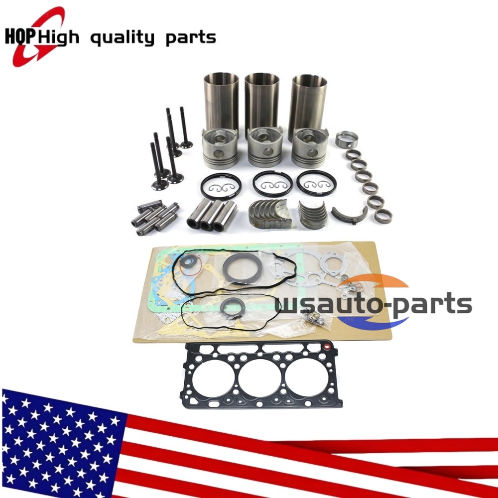 for Kubota D902 Engine Utility Vehicle RTV900XTR RTV900  Overhaul Rebuild Kit