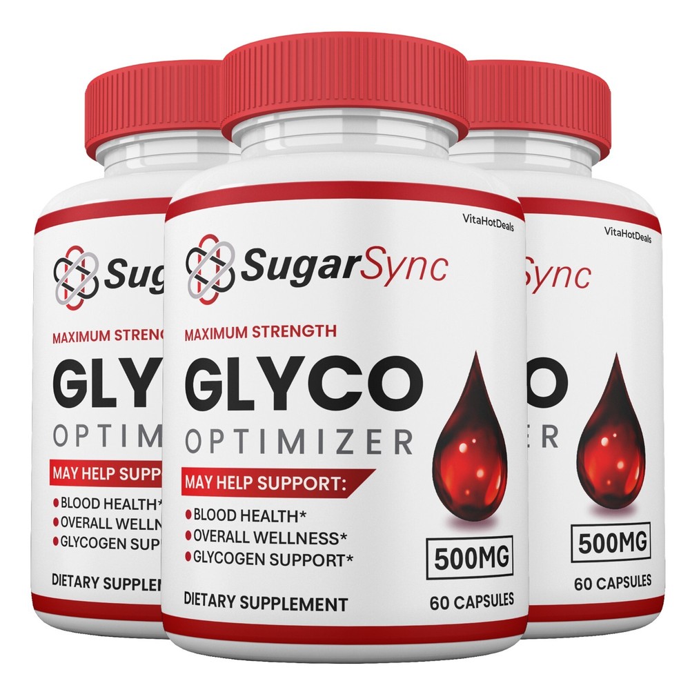 Sugar Sync Glyco Capsules, SugarSync Optimizer Max Strength Supplement (3 Pack)