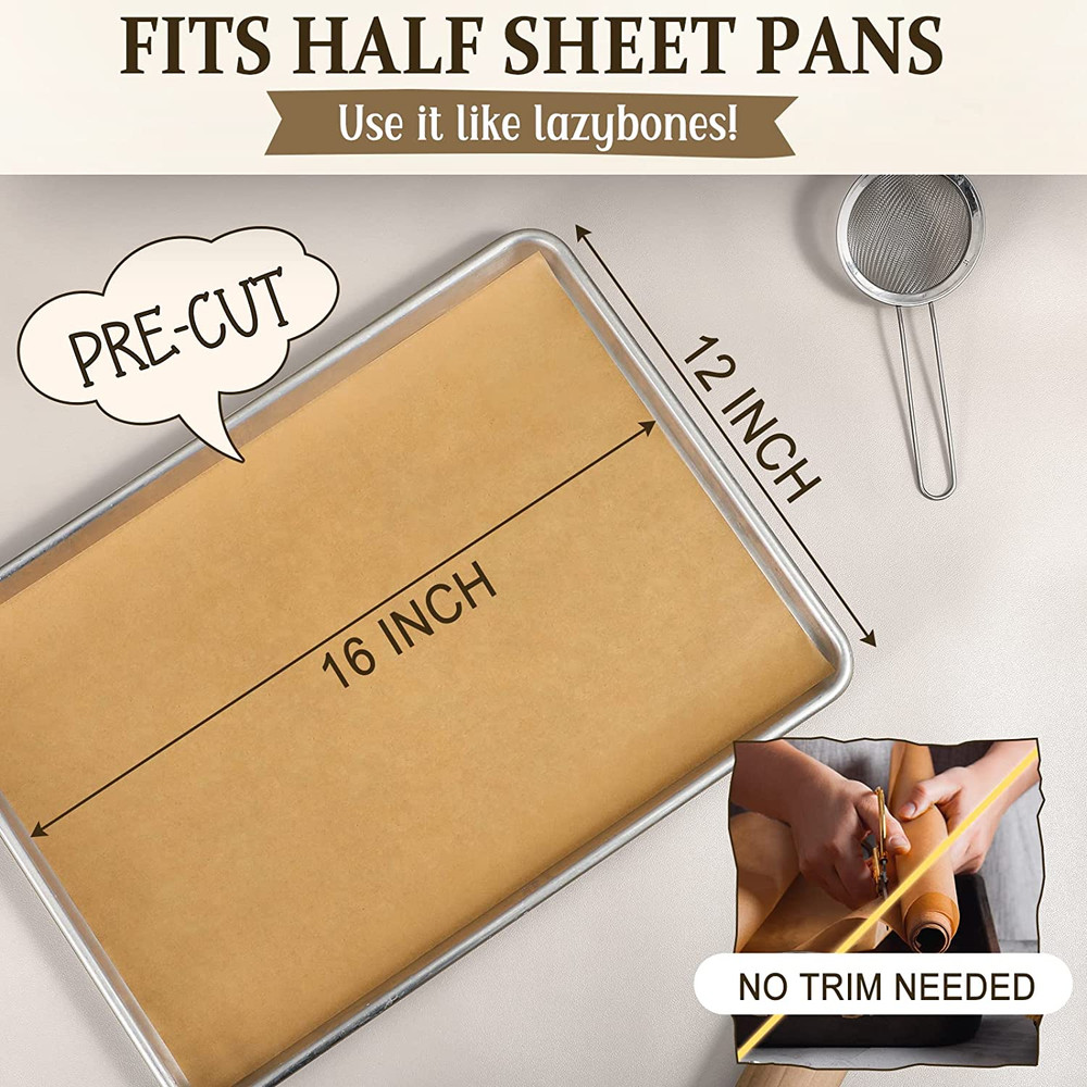 Parchment Paper Sheets,Unbleached Parchment Baking Sheets,Precut Parchment Paper