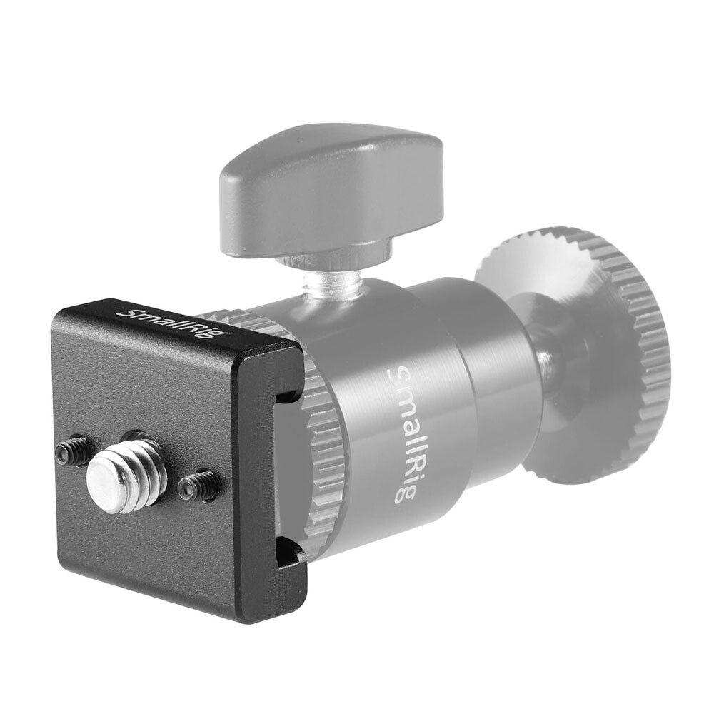SmallRig 2pcs Cold Shoe Mount Adapter Bracket with 1/4" Thread Hole for Cameras