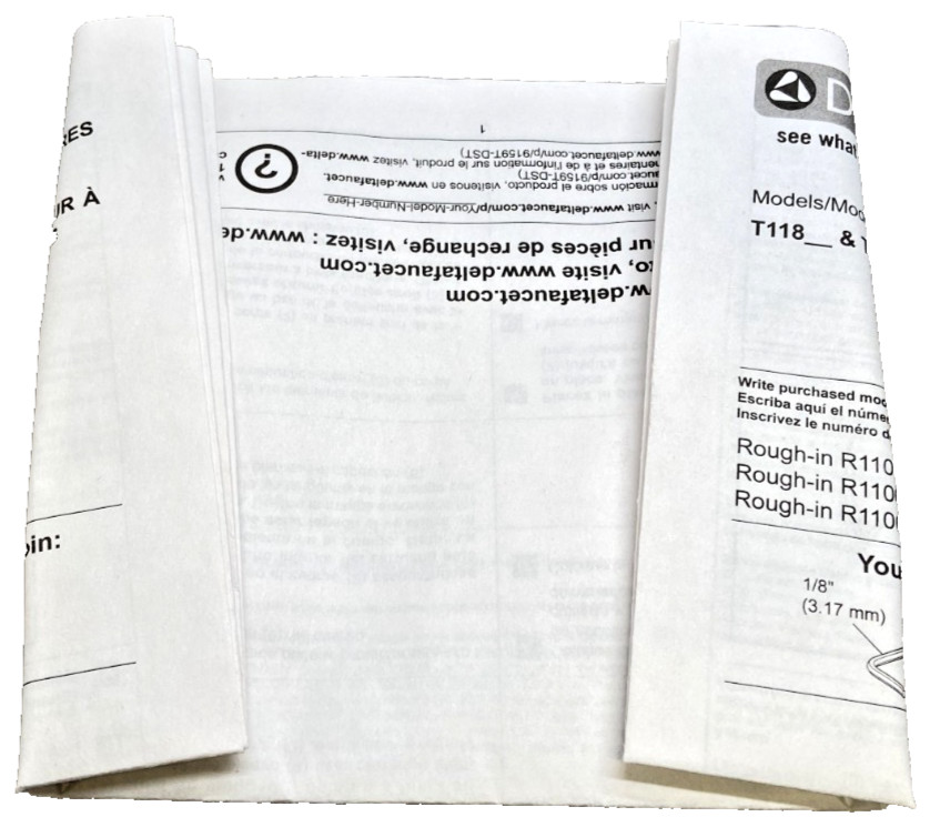 Delta T11884-BL- Diverter Trim