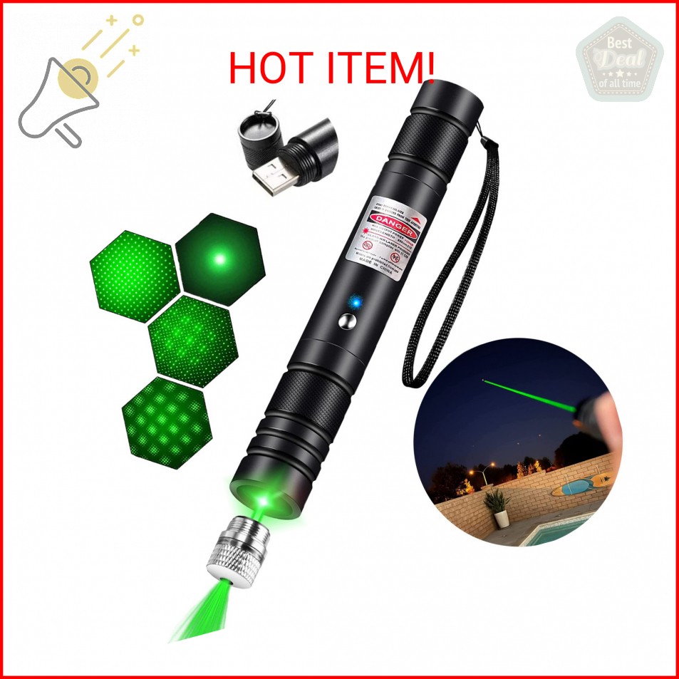 Green Laser Pointer Long-Range Laser Pointer High Power-Rechargeable Laser Point