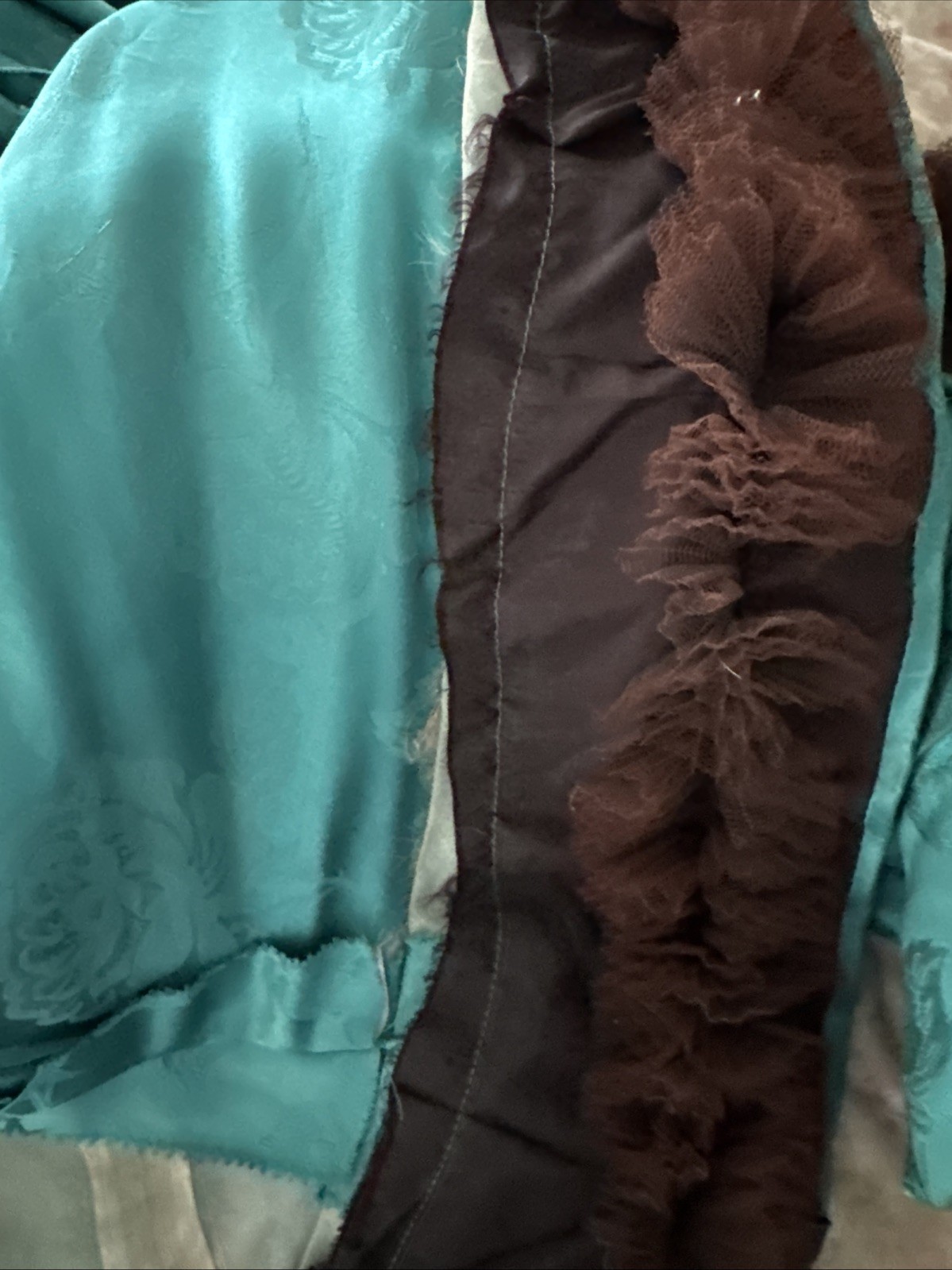 Vintage Hollywood Costume Polonaise Bustle Back Victorian Skirt