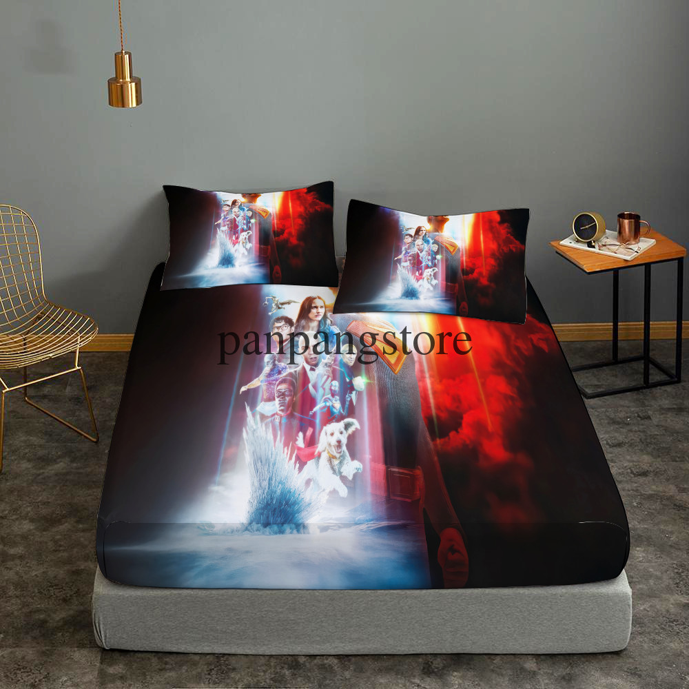 superman Fitted Sheet Set Deep Pocket Bed Sheets&Pillowcase 3PCS Bedding Sets